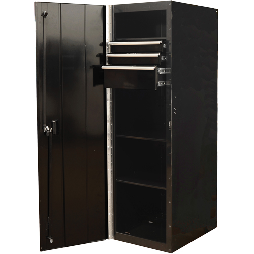 RX Series Side Cabinet, 3 Drawers, 19" W x 25" D x 61" H, Black Consource