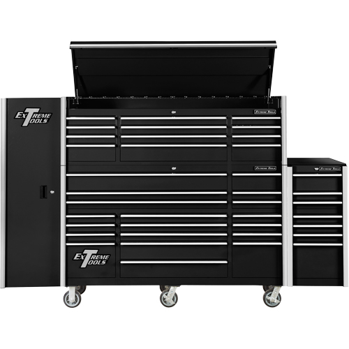 RX Series Side Cabinet, 3 Drawers, 19" W x 25" D x 61" H, Black Consource