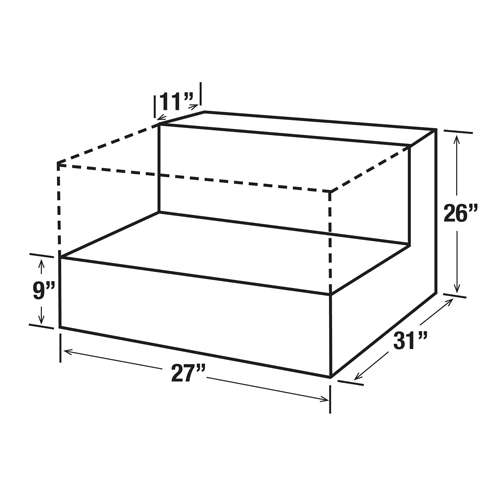 Steel Fuel Transfer Tank, Steel, 48 gal. Capacity, White Consource