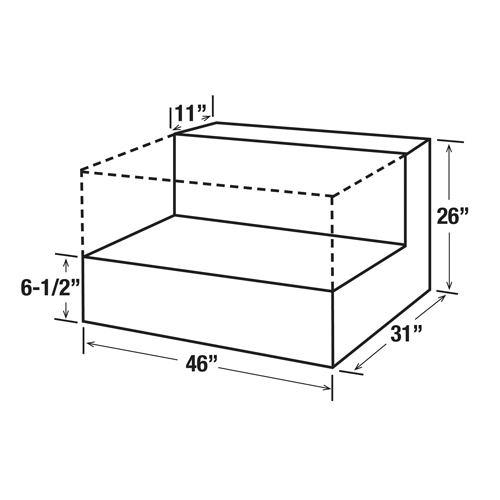 Steel Fuel Transfer Tank, Steel, 85 gal. Capacity, Black Consource