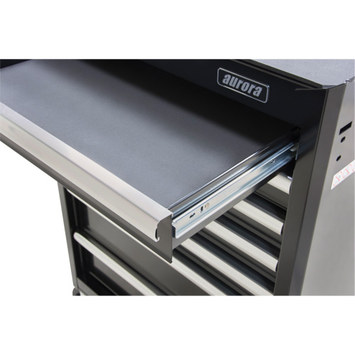 Industrial Tool Cart, 7 Drawers, 27" W x 18-3/4" D x 39" H, Black Consource