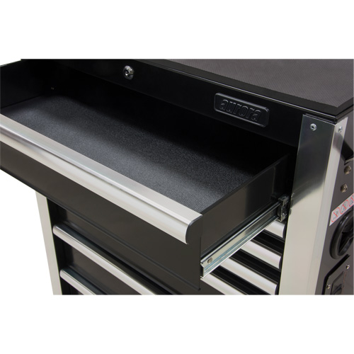 Heavy-Duty Tool Cart, 7 Drawers, 28" W x 22" D x 42-3/8" H, Black Consource