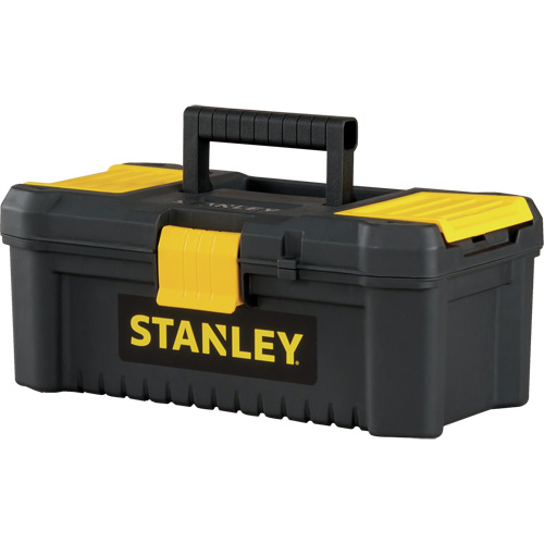 Coffre &agrave; outils avec plateau Essential, 12-1/2" la x 7-3/8" p x 5-1/8" h, Noir/Jaune Consource