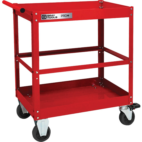 Chariot utilitaire robuste s&eacute;rie PRO+, 2 tiers, 30-1/5" x 38-1/3" x 19-1/2" Consource