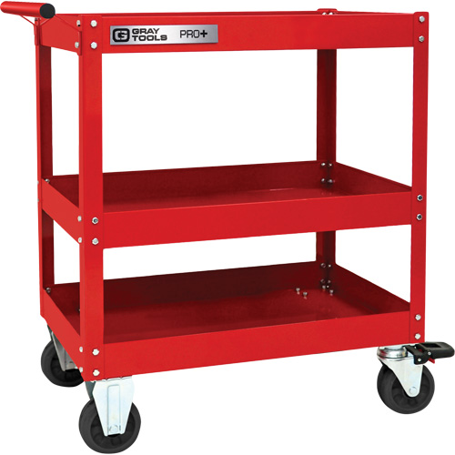 Chariot utilitaire robuste s&eacute;rie PRO+, 3 tiers, 30-1/5" x 38-1/3" x 19-1/2" Consource