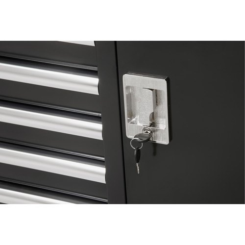 Chariot &agrave; outils industriel, 8 tiroirs, 44-3/10" la x 21-1/10" p x 36-7/10" h, Noir Consource