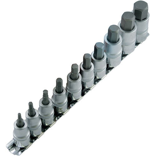 Jeu de douilles m&eacute;triques HSW3812-10M, Hexagonale, Prise 1/2"/3/8", 10 mr Consource