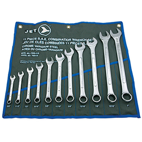 11-Piece SAE Raised Panel Combination Wrench Set, Combination, 11 Pieces, Imperial Consource