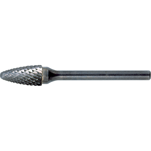 CLEVELAND Solid Carbide Burrs - Tree Shape with Ball Nose, SF-1, 1/4" Dia., 5/8" Depth of Cut Consource