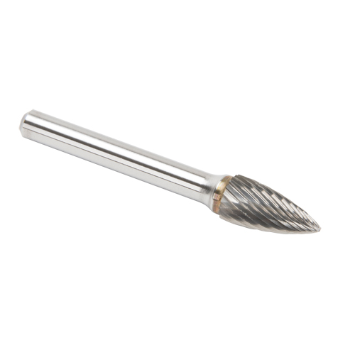 Fraises au carbure solide - Arboriforme avec extr&eacute;mit&eacute; en pointe CLEVELAND, SG-3, 9,53 mm dia., 1/4" Tige Consource