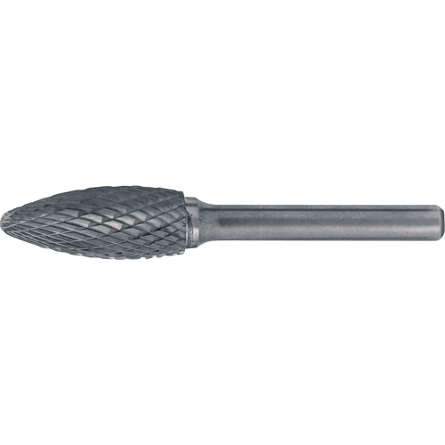 Fraises au carbure solide - Forme de flamme CLEVELAND, 5/16" dia., 1/4" Tige Consource