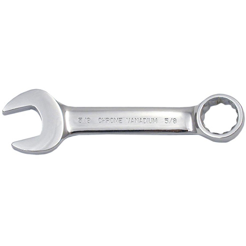 Cl&eacute; mixte courte enti&egrave;rement polie, 12 pans, 3/8", Fini Chrome Consource