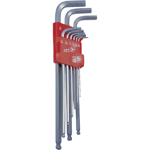 JBHK-9XL Extra Long Ball Nose Hex Key Set, 9 Pcs., Imperial Consource