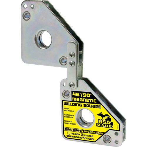 Magnetic Welding Squares, 7-5/8" L x 1-3/8" W x 3-3/4" H, 120 lbs. Consource