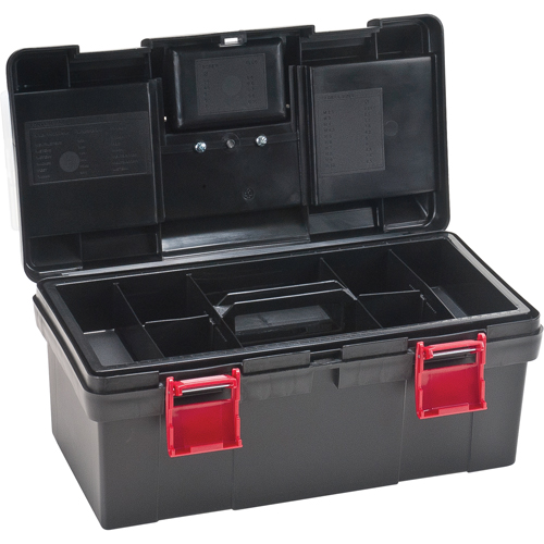 Coffres &agrave; outils en plastique, 17-1/2" la x 9-1/2" p x 8" h, Noir Consource