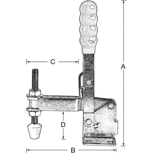 Vertical Hold-Down Clamps, 200 lbs. Clamping Force, Vertical Consource