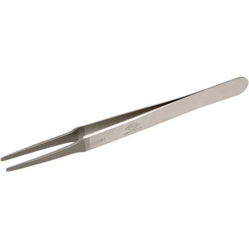 Tweezers - Flat Round Tips, Straight - 4.75" (120 mm) Consource