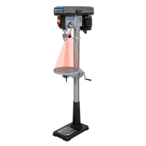 Perceuses &agrave; colonne de plancher avec laser, 13", Mandrin 5/8", 3600 tr/min Consource