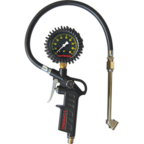 Tire Pressure Gauges - Dual Wheel Type- Pistol Grip Dial Inflator Gauges Consource