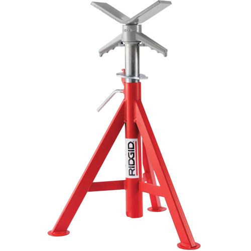 V Head Low Pipe Stand # VJ-98, 51-96 cm Height Adjustment, 12" Max. Pipe Capacity, 2500 lbs. Max. Weight Capacity Consource