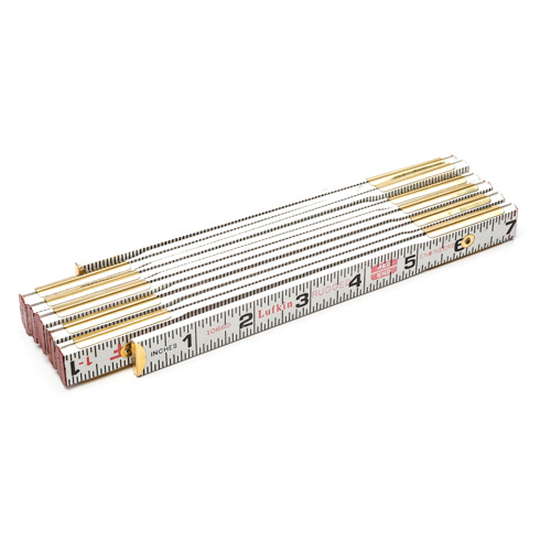 R&egrave;gle en bois pliante, 6' lo, Bois, Graduations de 1/6" Consource