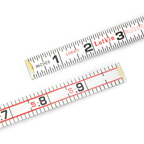 R&egrave;gle en bois pliante, 6' lo, Bois, Graduations de 1/6" Consource