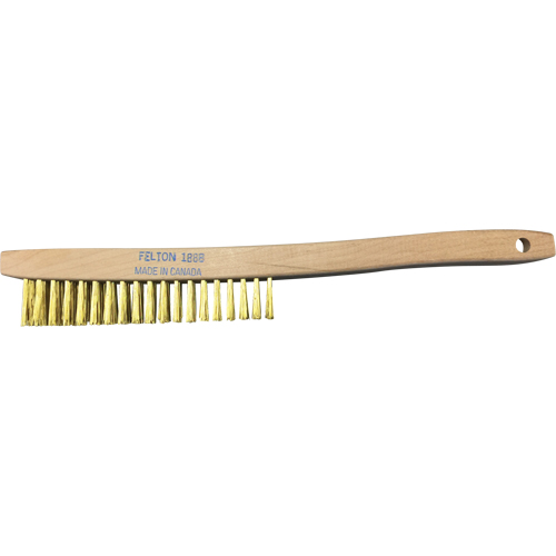 Brosses de nettoyage &agrave; manche recourb&eacute;, Laiton, 4 x 19 rangs de fils, Longueur 14" Consource