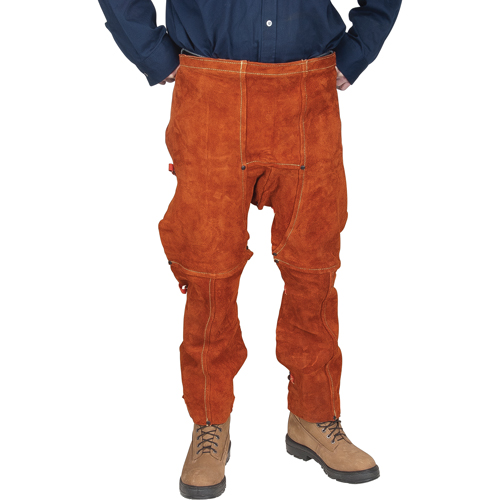 Leather Split Leg Apron & Chaps, 40" L, Lava Brown Consource