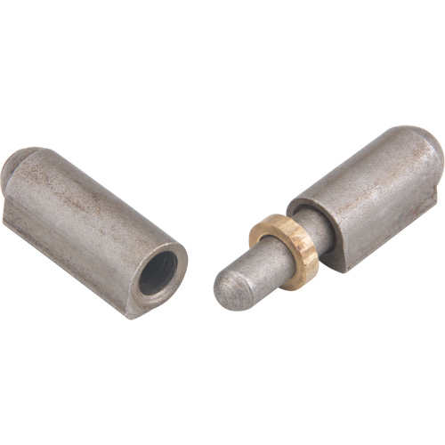 Weld-On Hinge, 0.315" Dia. x 1.575" L, Mild Steel w/Fixed Steel Pin Consource