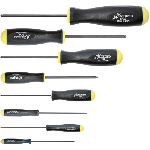 Ball Driver Screwdriver Sets - SAE, 8 Pcs. Consource