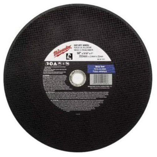 High Speed Cut-Off Wheel, 12" x 1/8", 1" Arbor, Type 1, Aluminum Oxide, 4365 RPM Consource