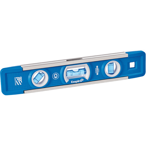 Niveau torpille True Blue, 9" lo, Aluminium, 3 fioles, Magn&eacute;tique Consource