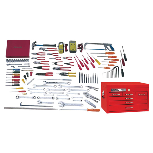 Electricians Master Set With Top Chest, 114 Pieces Consource