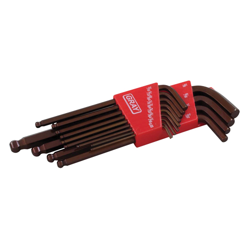 Long Arm Ball Hex Key Set, 13 Pcs., Imperial Consource