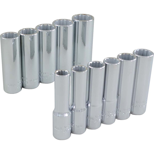 Socket Set, 11 Pcs, 3/8" Drive Size, Deep Consource