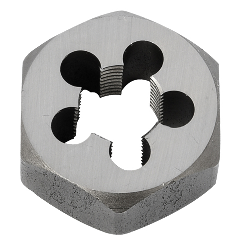 Hex Rethreading Die Nut, 1"/1-1/16" Dia., 3/8"-18 Thread, Carbon Steel/Chromium Steel Consource