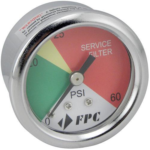 PG1326 Transmission Filter Pressure Gauge, 2" , 0 - 60 psi, Back Mount, Analogue Consource
