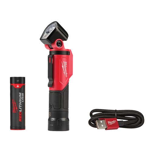 Lampe de poche pivotante USB, DEL, 500 lumens, Piles Rechargeable Consource