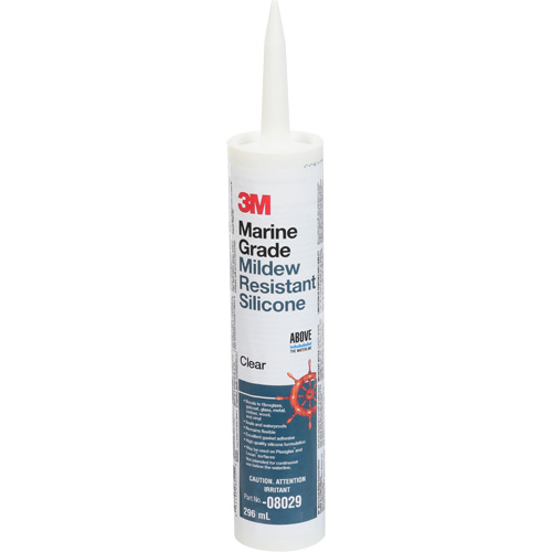 Produit d'&eacute;tanch&eacute;it&eacute; &agrave; base de silicone de calibre marin, 296 ml, Cartouche, Transparent Consource