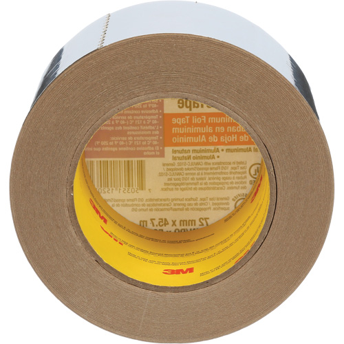 Venture Tape Aluminum Foil Tape, 1.8 mils Thick, 72 mm (3") x 45.7 m (150') Consource