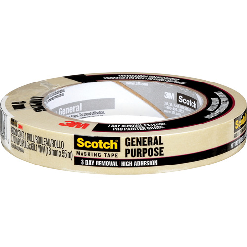 Ruban-cache Scotch pour entrepreneurs 2020, 18 mm (3/4") x 55 m (180'), Beige Consource