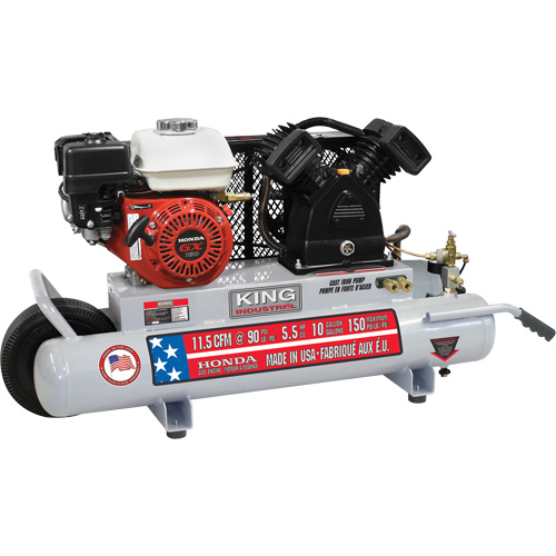 Compresseur d'air sur brouette, Essence, 10 gal. (12 gal. US), 150 PSI Consource