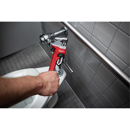 Smooth Jaw Pipe Wrench, 2-5/8" Jaw Capacity, 12" Long, Powder Coated Finish, Ergonomic Handle Consource