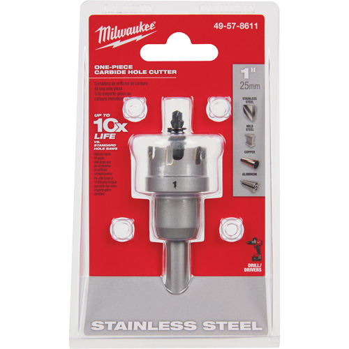 Scies-cloches au carbure monobloc, 1", Profondeur de la coupe de 3/16" Consource
