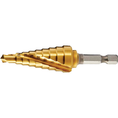 Foret &eacute;tag&eacute; no 1 DRILLCO, 1/8" - 1/2", Incr&eacute;ments de 1/32" Consource