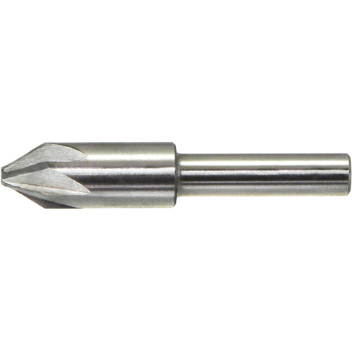 DRILLCO Chatterless Countersink, 1/4", High Speed Steel, 60° Angle, 6 Flutes Consource