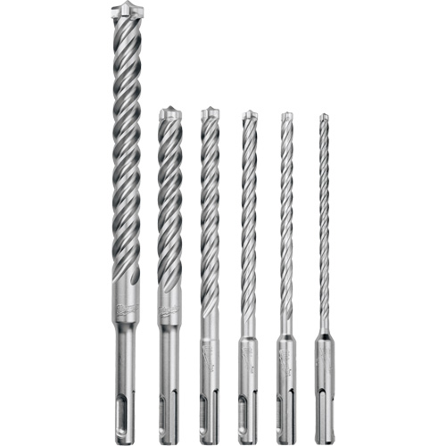 MX4 4-Cutter Rotary Hammer Drill Bit Kit, 6 Pieces, Carbide Consource