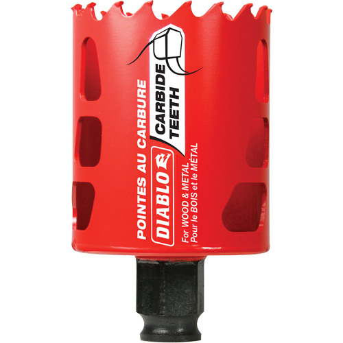 Scie cloche pour bois et m&eacute;tal, 2-1/8", Profondeur de la coupe 2-3/8", Carbure Consource