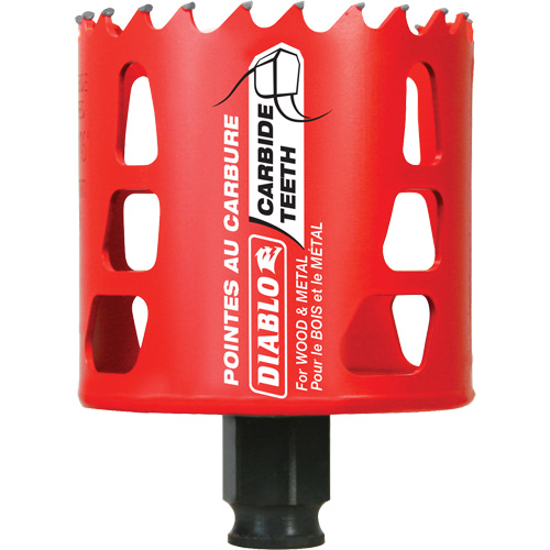 Scie cloche pour bois et m&eacute;tal, 2-11/16", Profondeur de la coupe 2-3/8", Carbure Consource