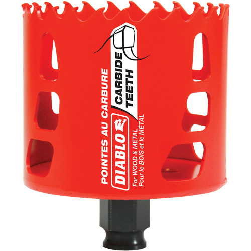 Scie cloche pour bois et m&eacute;tal, 3", Profondeur de la coupe 2-3/8", Carbure Consource